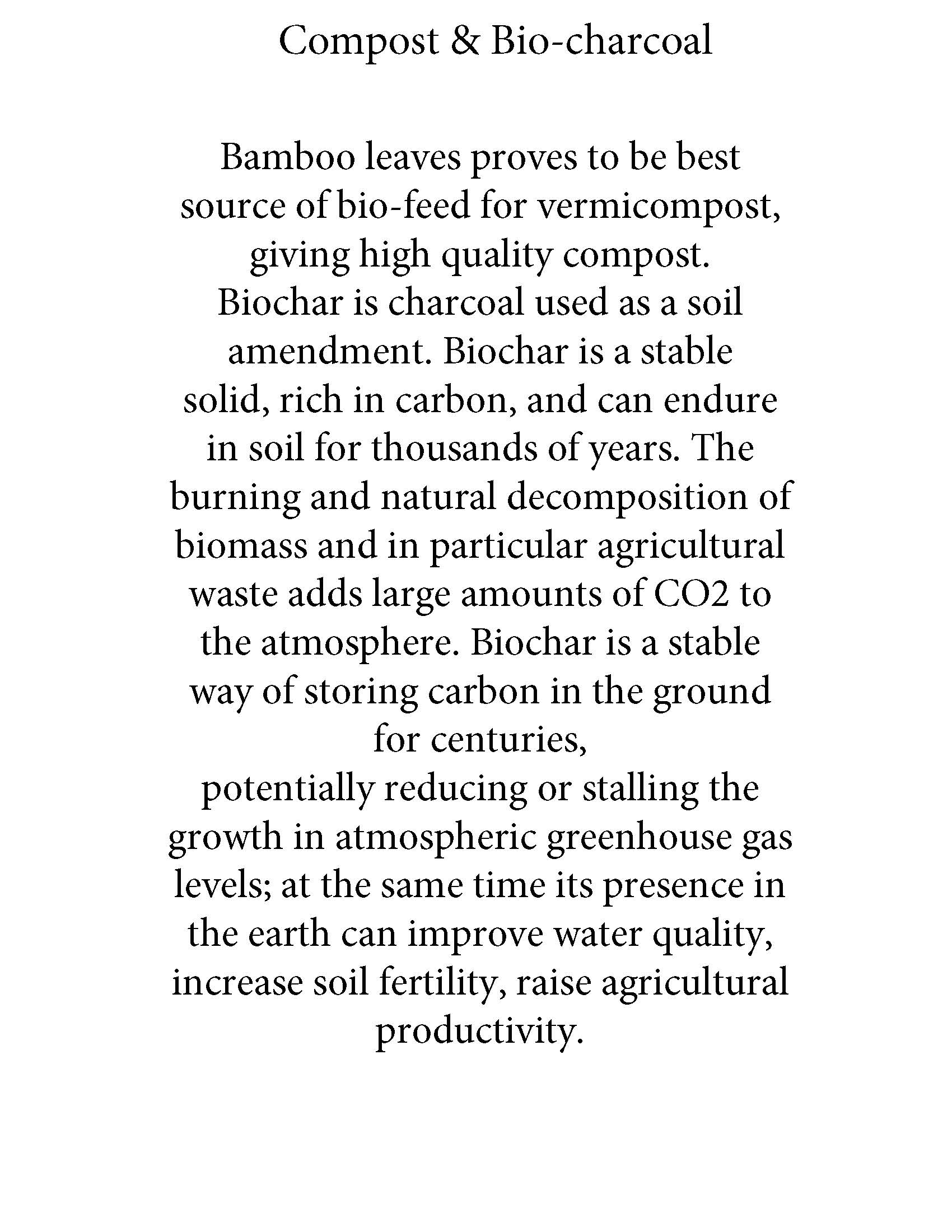 Compost & Bio-charcoal