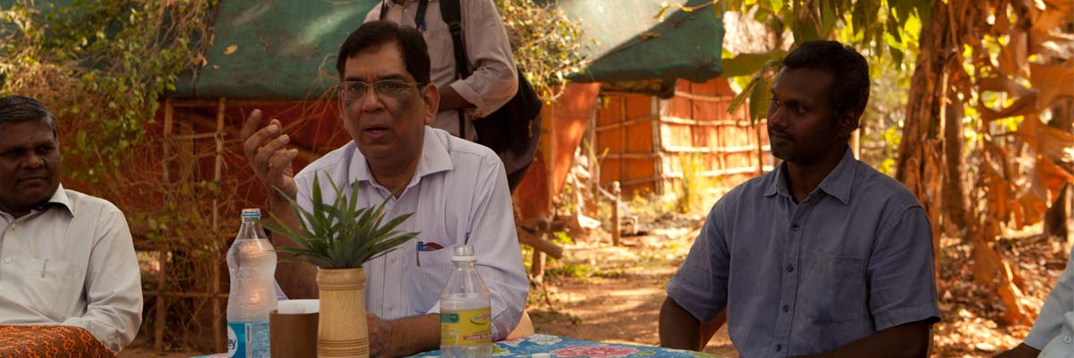 Shri Sanjay Kumar, Deputy Director General, National Bamboo Mission visits Auroville Bamboo Centre